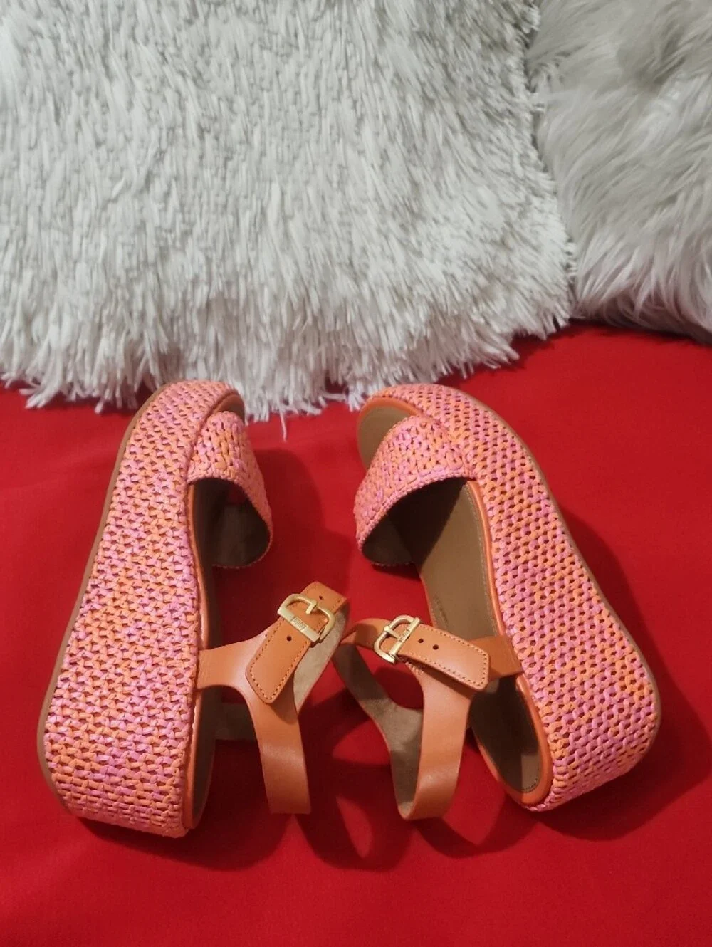 FitFlop Platfforms Woven Wedge Ankle-Strap Sandals